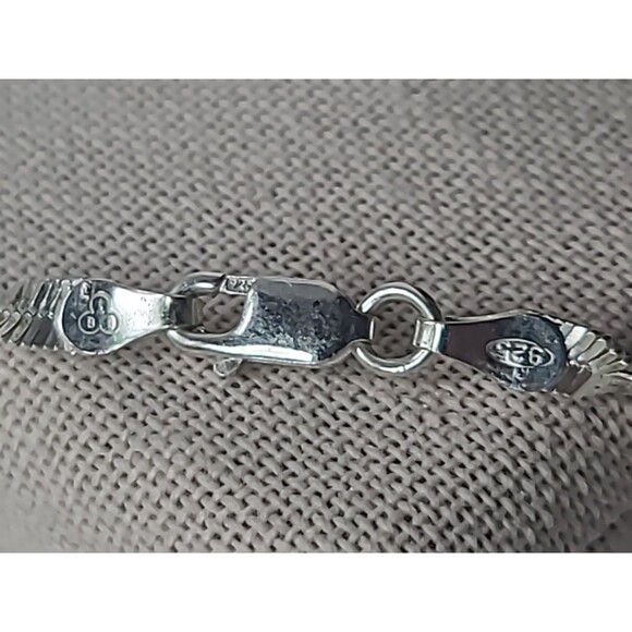 Italy 925 Sterling Silver Twisted Chain Necklace Vintage - Picture 6 of 10